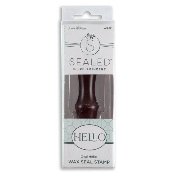 Spellbinders Propagation Garden - Oval Hello Wax Seal Stamp - 479890
