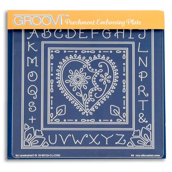 Groovi Barb’s Loving Heart A5 Square Plate - 484425