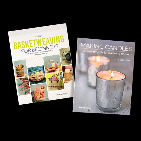 Search Press - Making Candles & Basket Weaving for Beginners Book - 484731