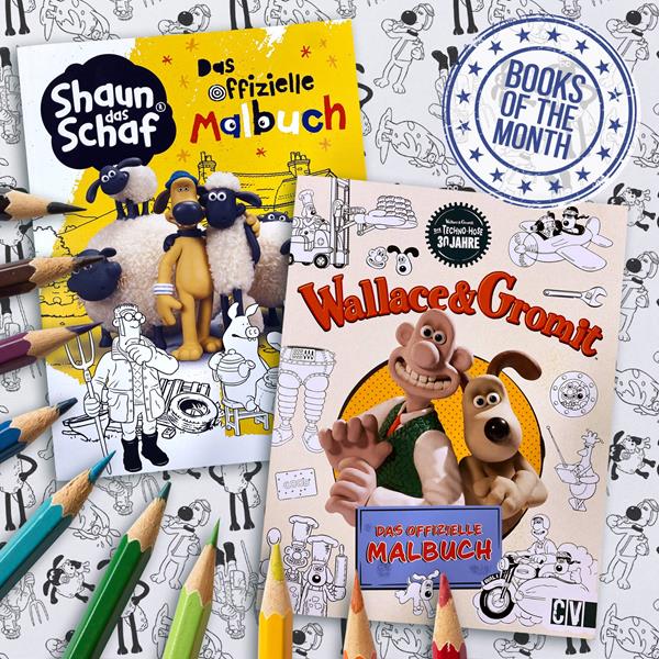 Shaun The Sheep & Wallace and Gromit Colouring Book Bundle - 491490