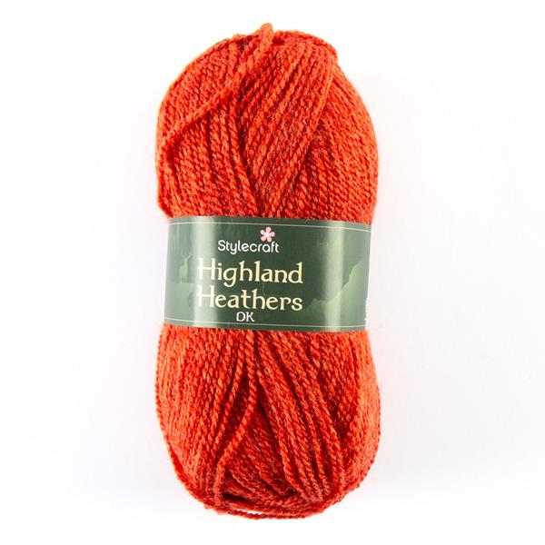 Stylecraft Highland Heathers DK Yarn - Whiskey - 100g - 100% Prem - 492210