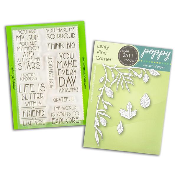 Memory Box Leafy Vine Die Set & Deco Inspiration Stamp Set - 494062