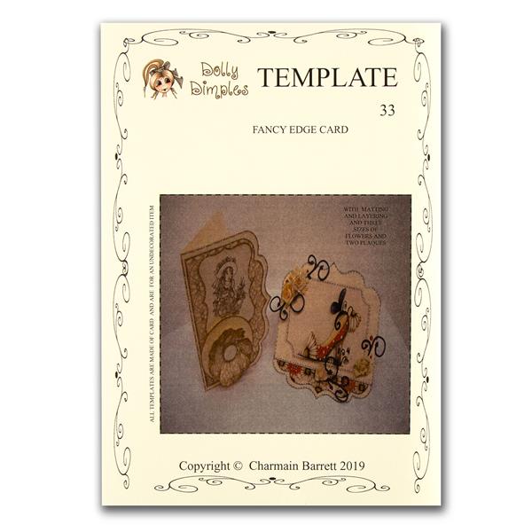 Dolly Dimples Fancy Edge Card Template - 495481