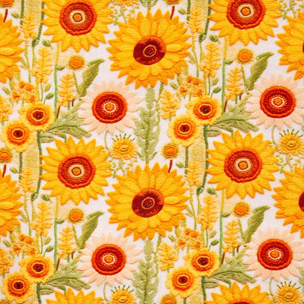 Fabric Freedom Hand Embroidery Digital Print Quilting Cotton 0.5m - 496613