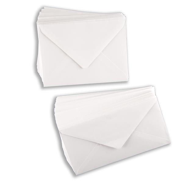 Dawn Bibby Creations White Linen Envelope Bundle - 40x DL & 40x 7 - 498473
