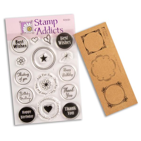 Stamp Addicts Circles Frames & Clear Circle Words Bundle - 499442