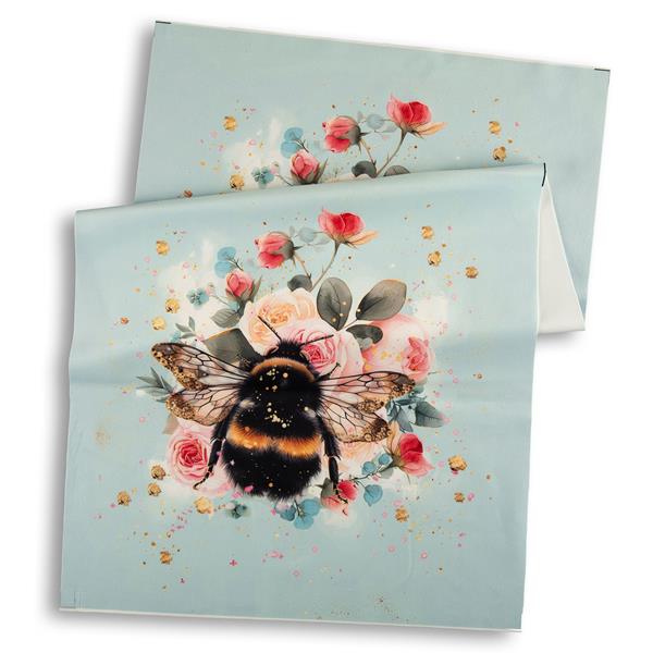 CUSTOM FABRICS Floral Bee Cushion Panel - Set of 2 Panels 40 x 40 - 499627
