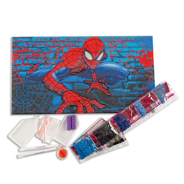 Spiderman Crystal Art Canvas Kit - Craft & Hobbies from Crafty Arts UK