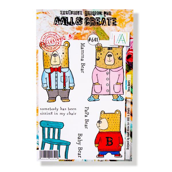 AALL & Create A6 Stamp Set - Three Bears - 8 Stamps - 501639