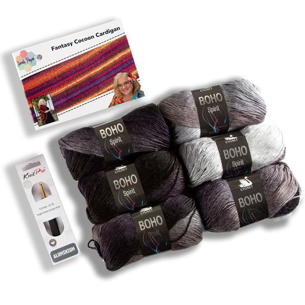 Sarah Payne Crochets Stardust Cocoon Cardigan Kit - Includes: Pat - 504688