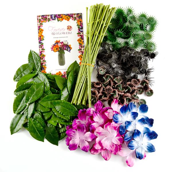 Forever Flowerz Vintage Anemone Kit - Makes 60 Stemmed Flowers - 504918