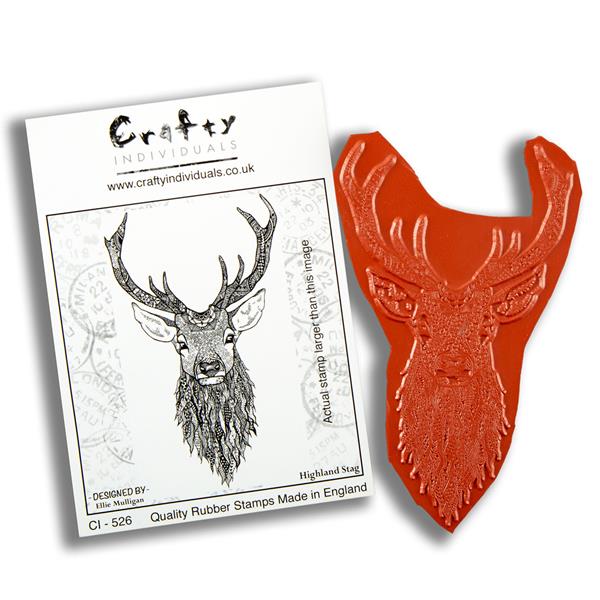 Crafty Individuals Highland Stag Cling Mounted Rubber Stamp - 512925