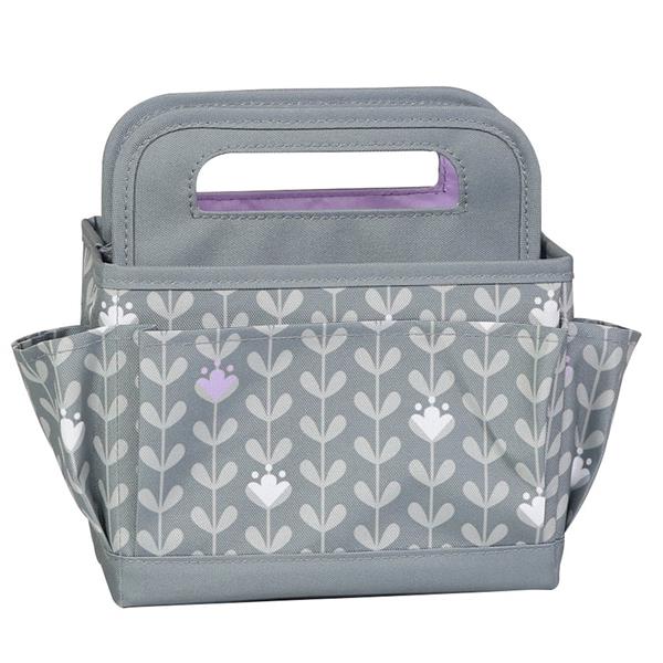 Sewing Online Collapsible Desk Tote - Grey Floral - 514415