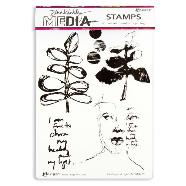 Dina Wakley Media A5 Stamp - Healing & Light - 515343