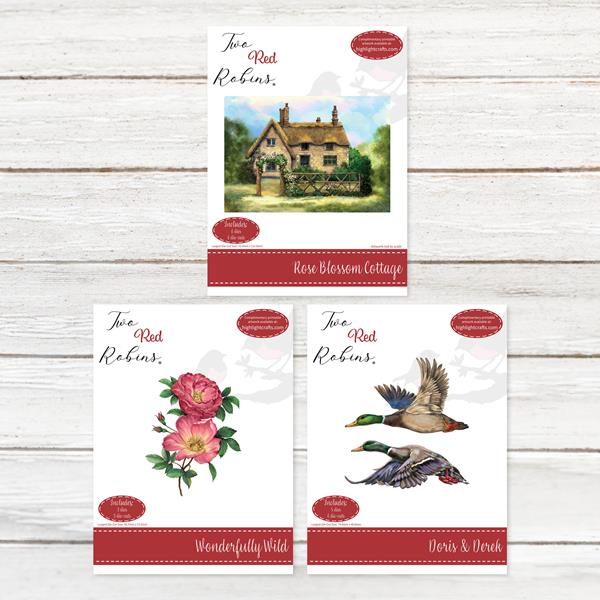 Two Red Robins Rose Blossom Cottage Die Collection - 520733