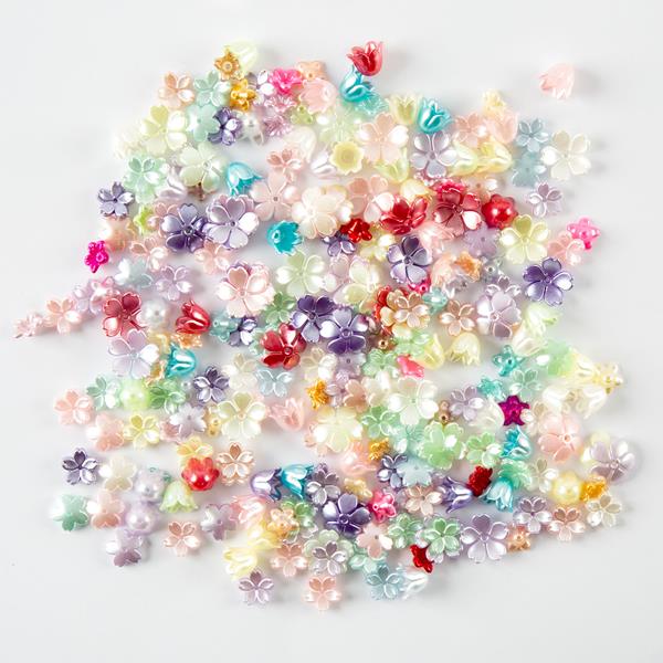 Impressions Crafts Lucite Style Pearl Acrylic Flower Beads -250 A - 520913
