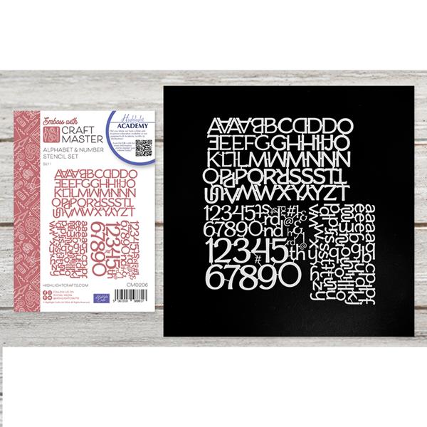 Craft Master Alphabet & Numbers Stencil Set 1 - 521676