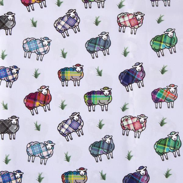 M-Adam Designs Sheep Design Lilac Waterproof Fabric 0.5m - 522919