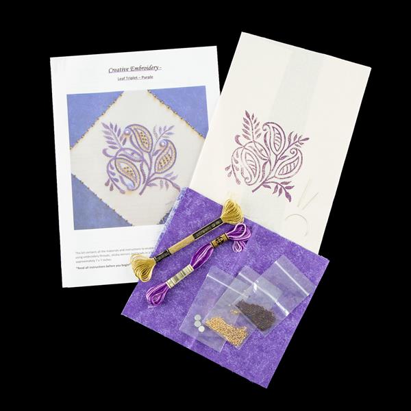 Quilt Dragon Kits Leaf Triplet Embroidery Kit - 524138
