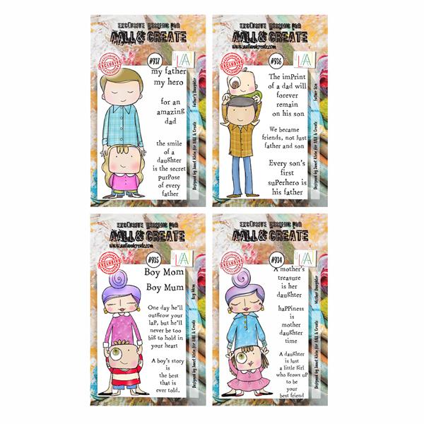 AALL & Create Janet Klein 4 x A7 Stamp Sets - Mother Daughter, Bo - 524969