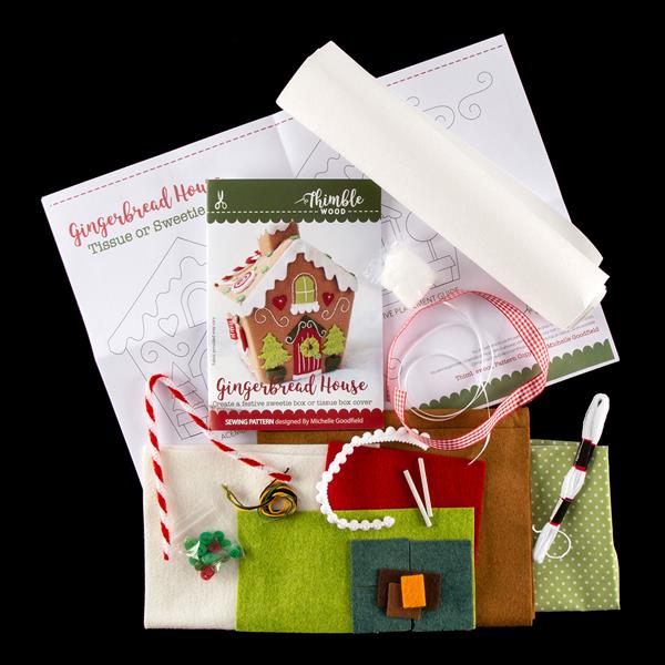 Thimblewood Gingerbread House Tissue Box Cover Kit - 526614