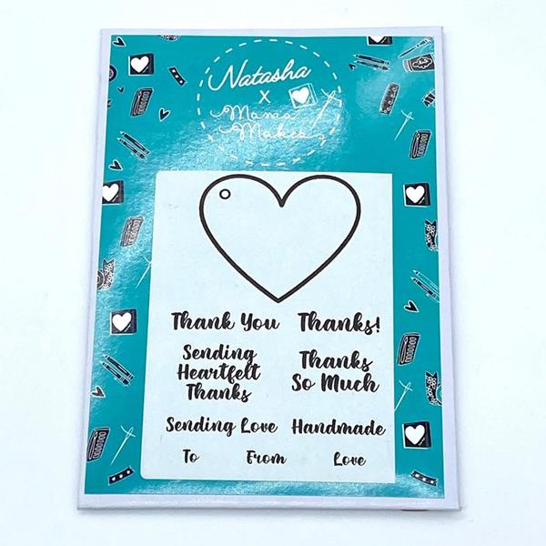 Natasha Makes with Mama Makes Heart Tag Stamp Set - 532087