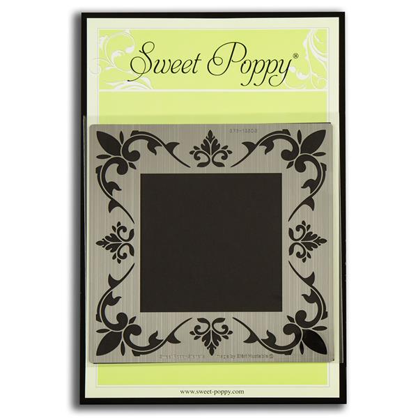 Sweet Poppy Stencils Metal Stencil - Ornate Frame Aperture Square - 532325