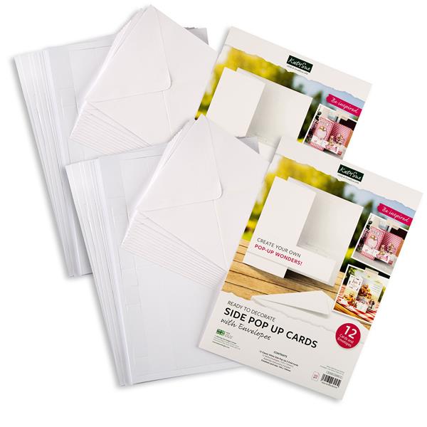 Katy Sue Designs White Side Pop Up Cards and Envelopes - Pack of  - 534491