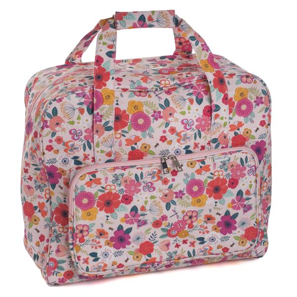 Hobby Gift Pink Floral Garden Matt PVC Sewing Machine Bag - 536183