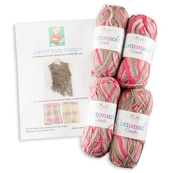 Joseph Bear Designs Summer Shawlette Crochet Kit - 100% Cotton - 539457