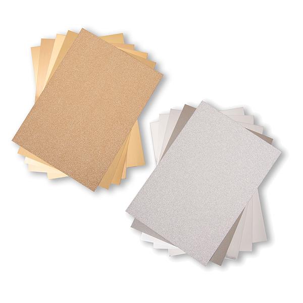 Sizzix Surfacez Opulent A4 Cardstock - 50 x Silver & 50 x Gold -  - 540307