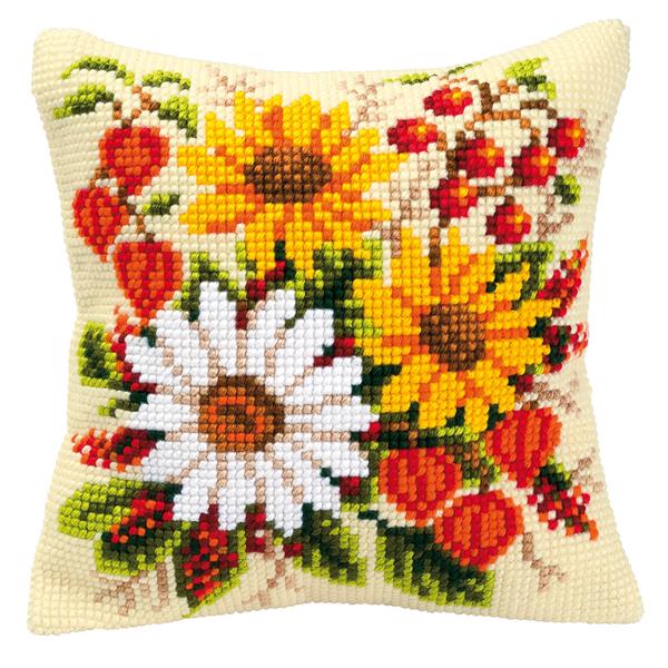 Vervaco Mixed Flowers Cross Stitch Kit - 541531