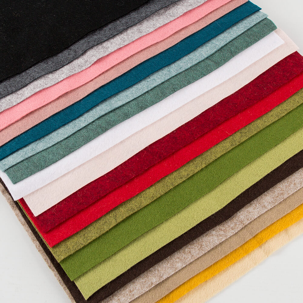 Bobbin Patch Wool Felt Bundle - Includes: 20 x 12" Squares