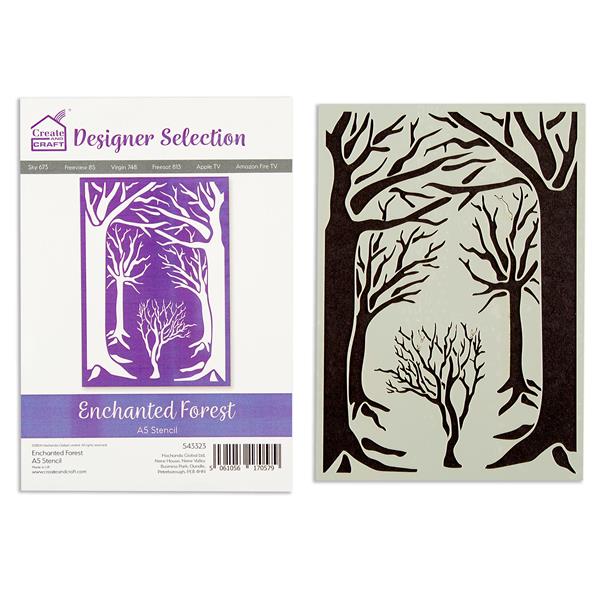 Create & Craft A5 Enchanted Forest Stencil - 543323