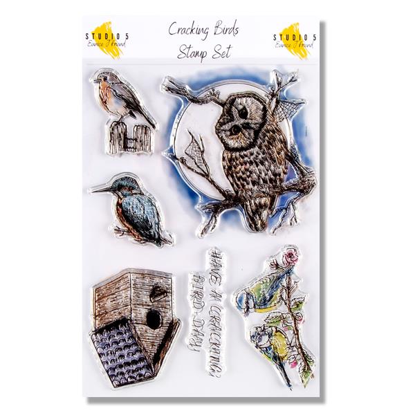 Studio 5 A5 Stamp Set Cracking Birds