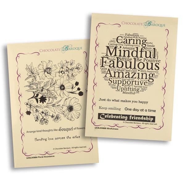 Chocolate Baroque 2 x A6 Mounted Stamp Sheets - Floral Abundance  - 546768