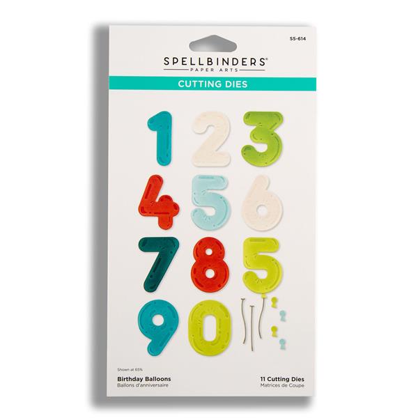 Spellbinders Birthday Balloons (Numbers) - 11 Dies - 549280