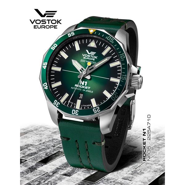 Vostok Europe N1 Rocket Automatic with Genuine Leather Strap - 552833