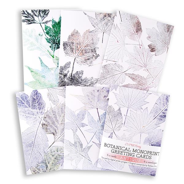 Clarity Crafts Pinky Gray Botanical Mono Print 6 x Cards & 6 x En - 553208