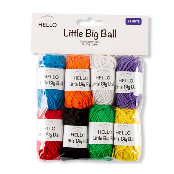 Hello Little Big Ball Brights Yarn Pack - Includes: 8 x 10g Yarn  - 554249