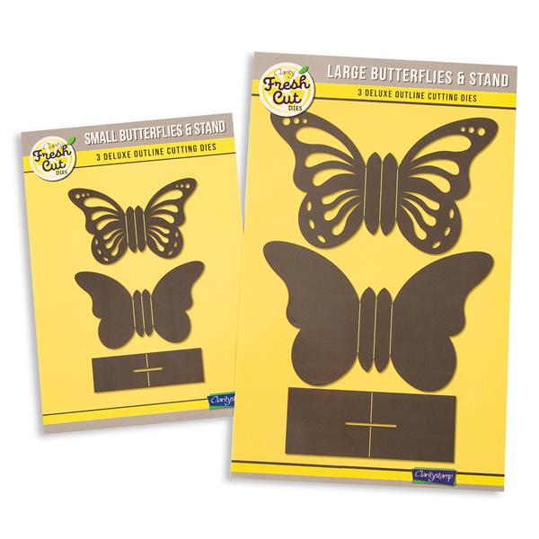 Clarity Crafts Fresh Cut 2 x 3D Butterfly & Stand Die Sets - Smal - 555102
