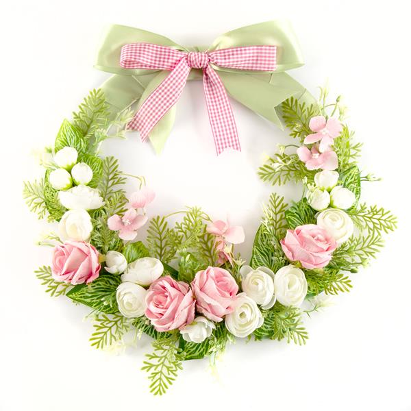 Dawn Bibby Pink Rose & Ranunculus Wreath Kit - 556040