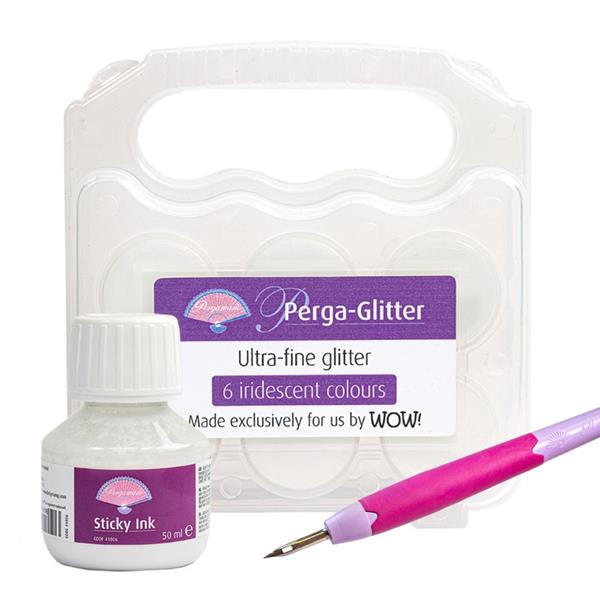 Pergamano Ultra Fine Glitter Bundle - 6 Glitters, Mapping Pen and - 556769
