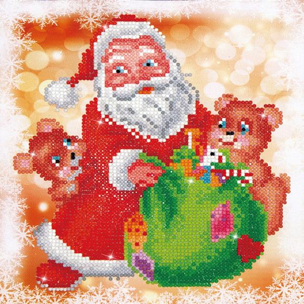Diamond Dotz Santa & Teddies Painting Kit - 23 x 25cm - 561723