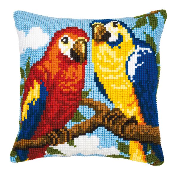 Vervaco Parrots Cross Stitch Kit: Cushion Kit - 561760