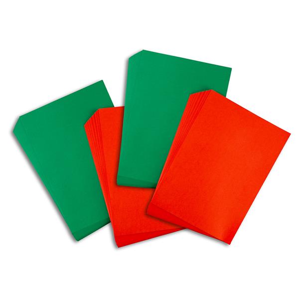 Dalton Manor 50 x A4 Christmas Green & Red Paper Plus 50 Sheets F - 563754