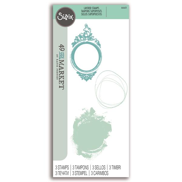 Sizzix Layered Stamp Set - Artsy Regal Frame by 49 and Market - 564033