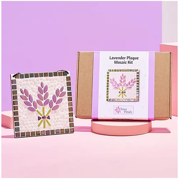 China Petals Mosaic Kit - Lavender Mosaic Plaque - 564507