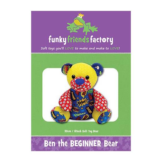 Oh Sew Sweet Shop Funky Friends Factory Ben The Beginner Bear Pat - 566555