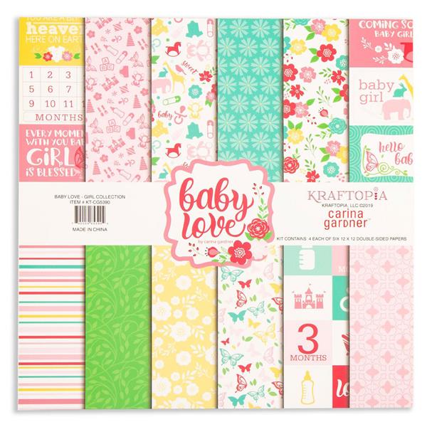 Stamps By Me Baby Love 12x12 Paper Pad - Baby Girl - 567089